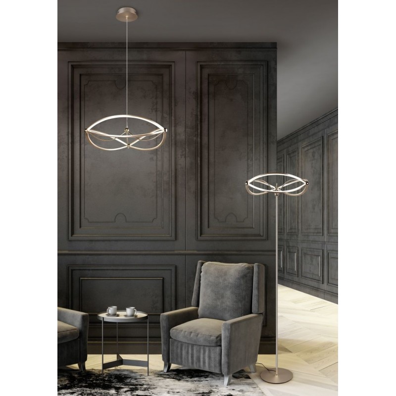 - Charivari - Matt Brass LED Floor Lamp Trio-421210108 - Charivari - Matt Brass LED Floor Lamp
