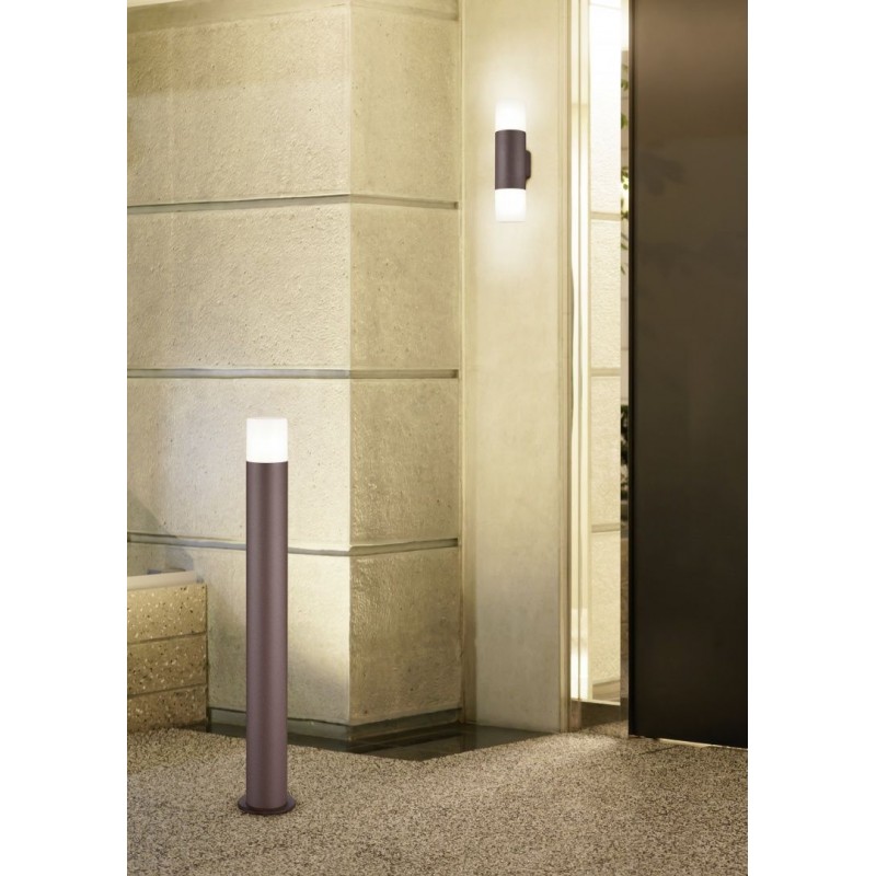 - Hoosic - Rusty Bollard with White Diffuser Trio-422260124 - Hoosic - Rusty Bollard with White Diffuser