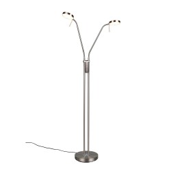 Monza - Matt Nickel 2 Light CCT Floor Lamp