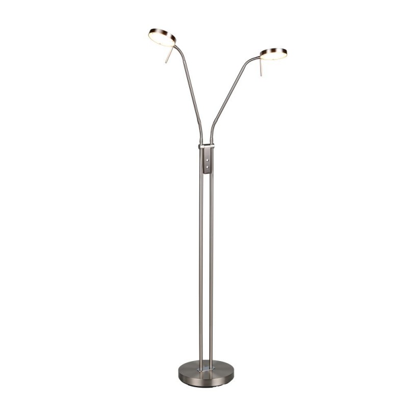 Trio-423310207 - Monza - Matt Nickel 2 Light CCT Floor Lamp