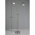 Monza - Matt Nickel 2 Light CCT Floor Lamp
