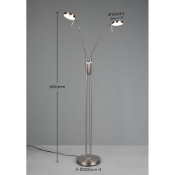 Monza - Matt Nickel 2 Light CCT Floor Lamp