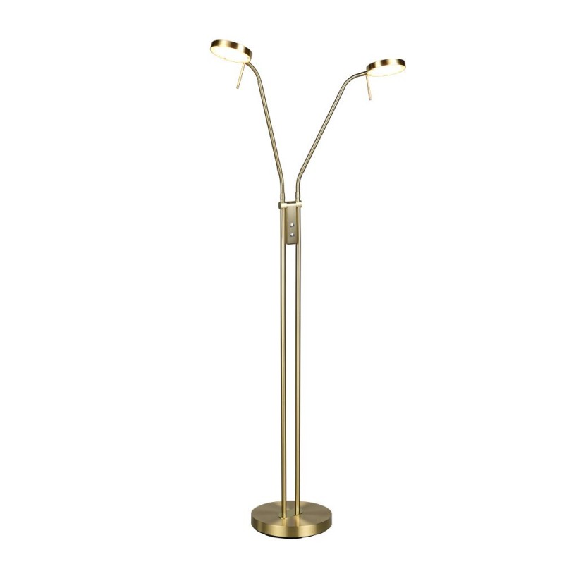 Trio-423310208 - Monza - Matt Brass 2 Light CCT Floor Lamp