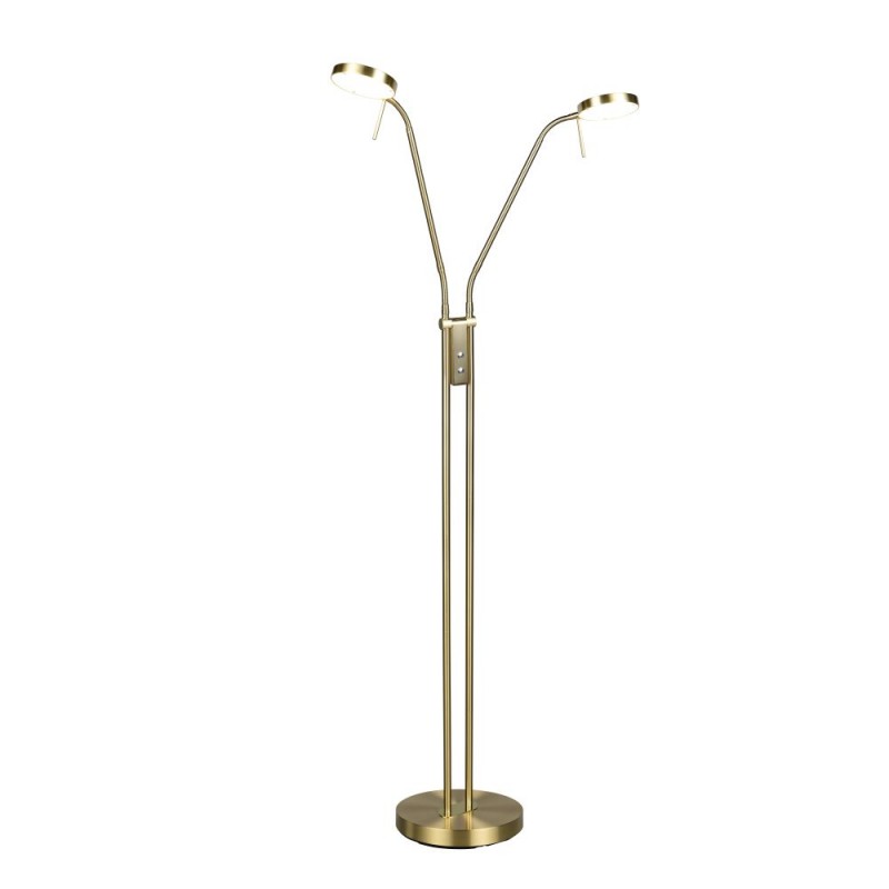 Trio-423310208 - Monza - Matt Brass 2 Light CCT Floor Lamp