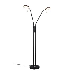 Monza - Matt Black 2 Light CCT Floor Lamp