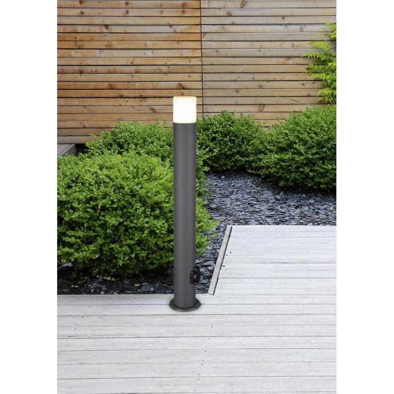 - Hoosic - Anthracite Bollard with White Diffuser Trio-424060142 - Hoosic - Anthracite Bollard with White Diffuser