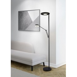 Barrie - Matt Black Mother & Child CCT Floor Lamp