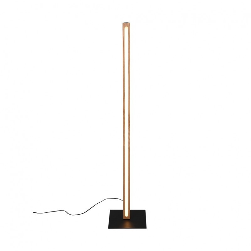 Trio-426410130 - Bellari - Wooden & Black LED Floor Lamp