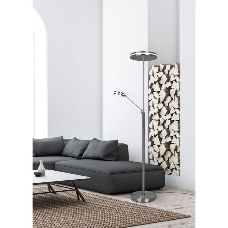 Trio-426510207 - Franklin - Matt Nickel Mother & Child CCT Floor Lamp
