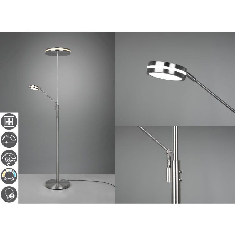 Trio-426510207 - Franklin - Matt Nickel Mother & Child CCT Floor Lamp
