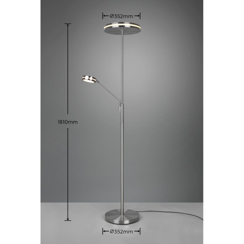 Trio-426510207 - Franklin - Matt Nickel Mother & Child CCT Floor Lamp