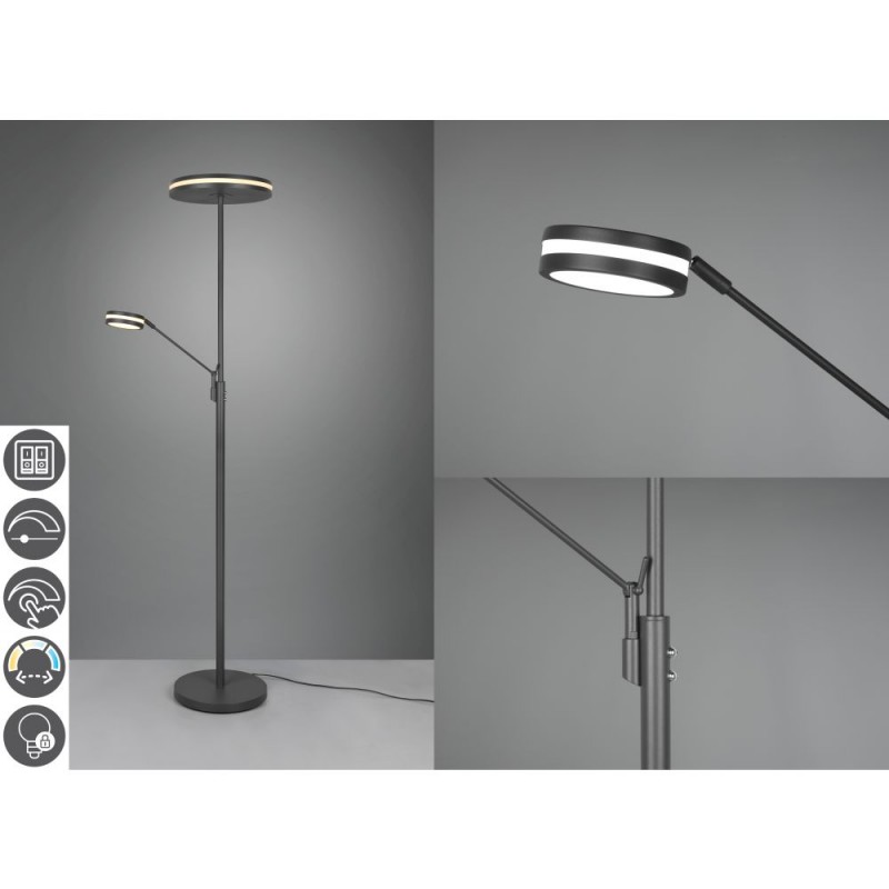 Trio-426510242 - Franklin - Anthracite Mother & Child CCT Floor Lamp