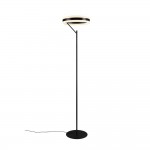 Dios - Matt Black CCT Floor Lamp with White Diffuser