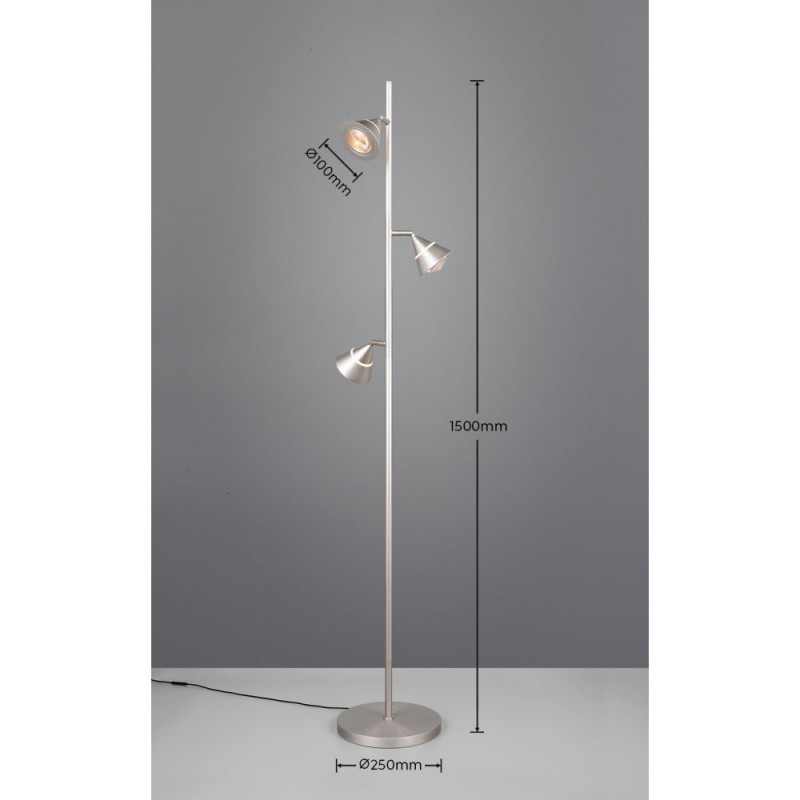 Trio-437010307 - Romeo - Matt Nickel CCT Floor Lamp