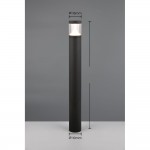 Tagus - Anthracite CCT Bollard with Clear Diffuser IP65
