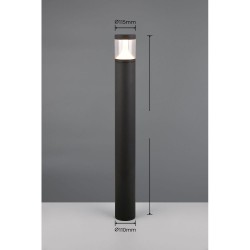 Tagus - Anthracite CCT Bollard with Clear Diffuser IP65