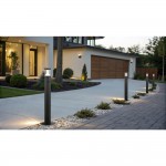 Tagus - Anthracite CCT Sensor Bollard with Clear Diffuser IP54