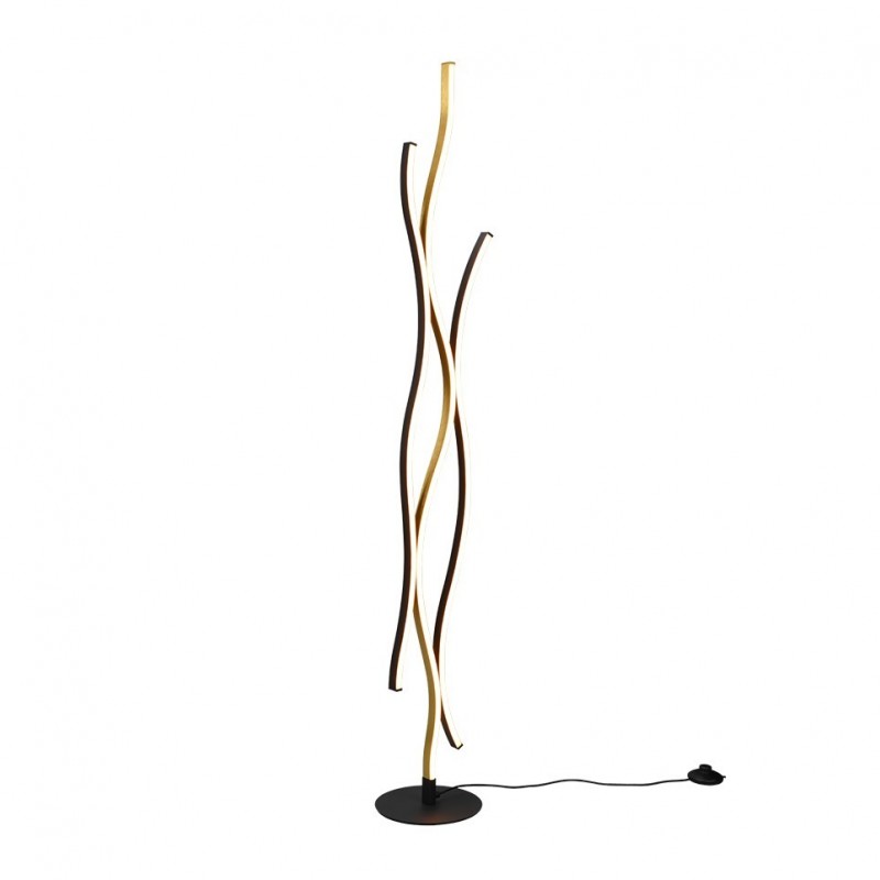 Trio-441210308 - Blaze - Matt Brass & Black CCT Floor Lamp