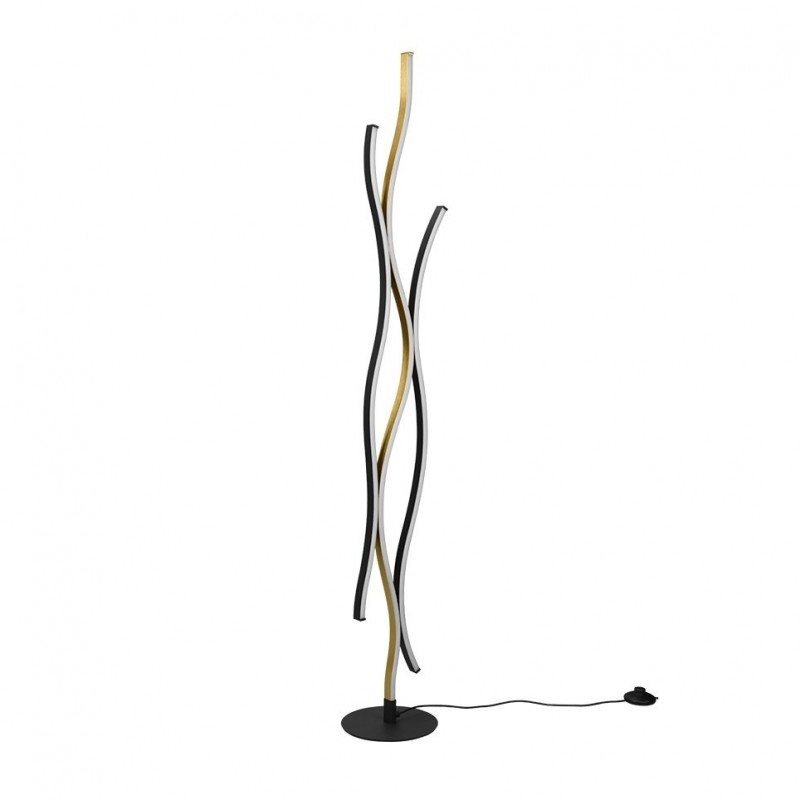 Trio-441210308 - Blaze - Matt Brass & Black CCT Floor Lamp