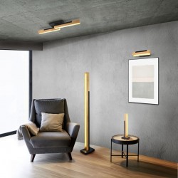 Kerala - Wooden & Matt Black Floor Lamp Kerala - Wooden & Matt Black Floor Lamp