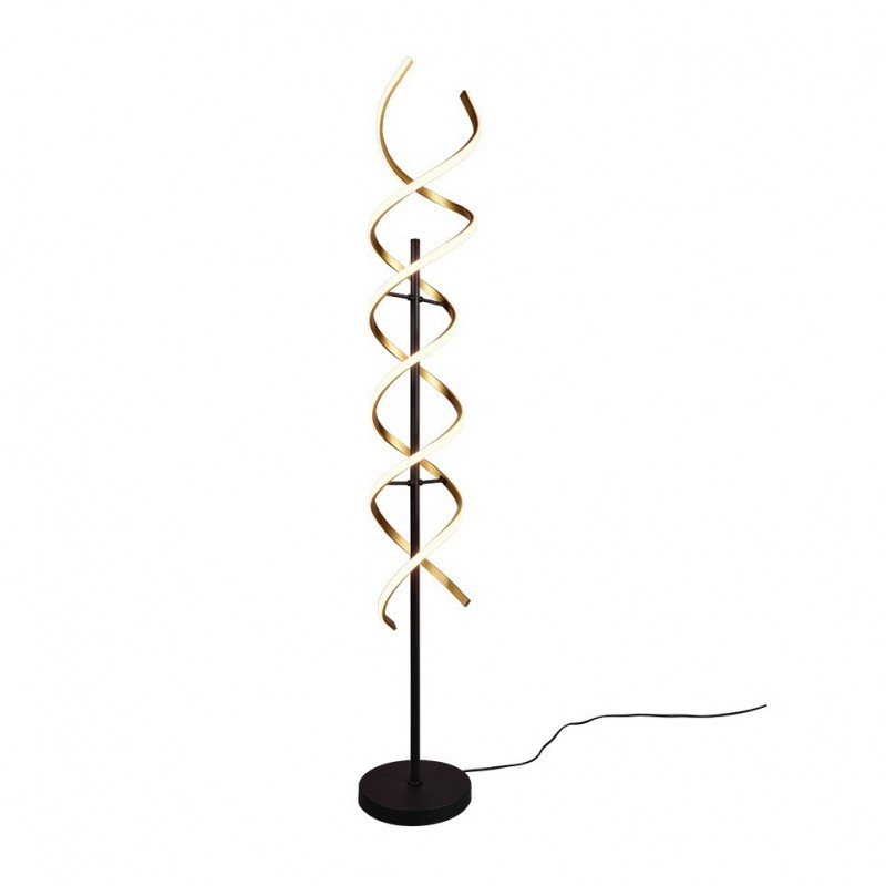 Trio-441810208 - Sequence - Black & Matt Brass CCT Floor Lamp