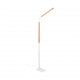 - Norris - Wooden & White LED Floor Lamp Trio-445210131 - Norris - Wooden & White LED Floor Lamp