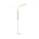 - Norris - Wooden & White LED Floor Lamp Trio-445210131 - Norris - Wooden & White LED Floor Lamp