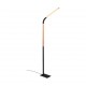 - Norris - Wooden & Black LED Floor Lamp Trio-445210132 - Norris - Wooden & Black LED Floor Lamp
