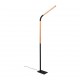- Norris - Wooden & Black LED Floor Lamp Trio-445210132 - Norris - Wooden & Black LED Floor Lamp