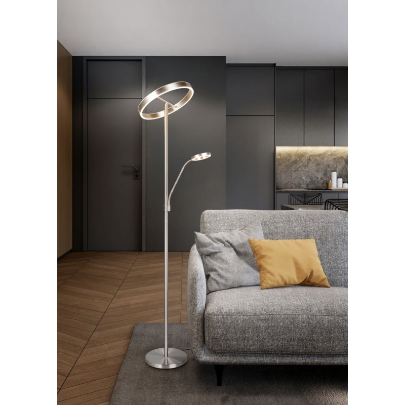 - Willis - Matt Nickel Mother & Child CCT Floor Lamp Trio-449510207 - Willis - Matt Nickel Mother & Child CCT Floor Lamp