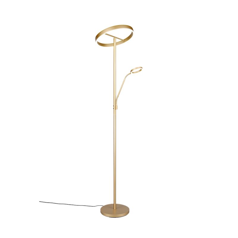 Trio-449510279 - Willis - Matt Gold Mother & Child CCT Floor Lamp