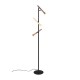Trio-452010317 - Fiato - Matt Black 3 Light CCT Floor Lamp with Multicolour Shades