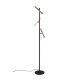 Trio-452010317 - Fiato - Matt Black 3 Light CCT Floor Lamp with Multicolour Shades
