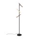 Trio-452010317 - Fiato - Matt Black 3 Light CCT Floor Lamp with Multicolour Shades