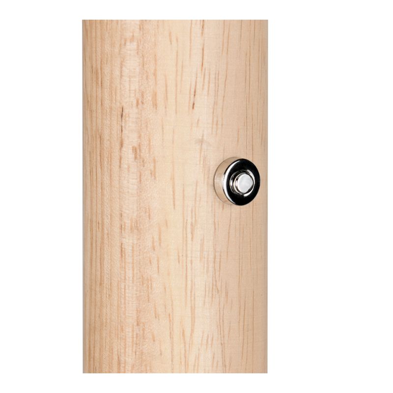 Trio-454910132 - Celeste - Black & Wood LED Floor Lamp with Smoked Glass
