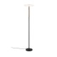 Trio-454910165 - Celeste - Black & Coffee LED Floor Lamp with White Glass