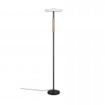 Celeste - Black & Coffee LED Floor Lamp with White Glass Celeste - Black & Coffee LED Floor Lamp with White Glass