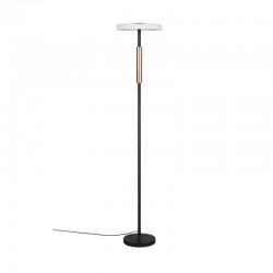 Celeste - Black & Coffee LED Floor Lamp with White Glass Celeste - Black & Coffee LED Floor Lamp with White Glass