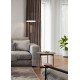 Trio-454910165 - Celeste - Black & Coffee LED Floor Lamp with White Glass