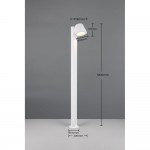 Beni - Matt White Bollard IP44