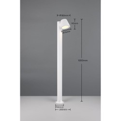 Beni - Matt White Bollard IP44