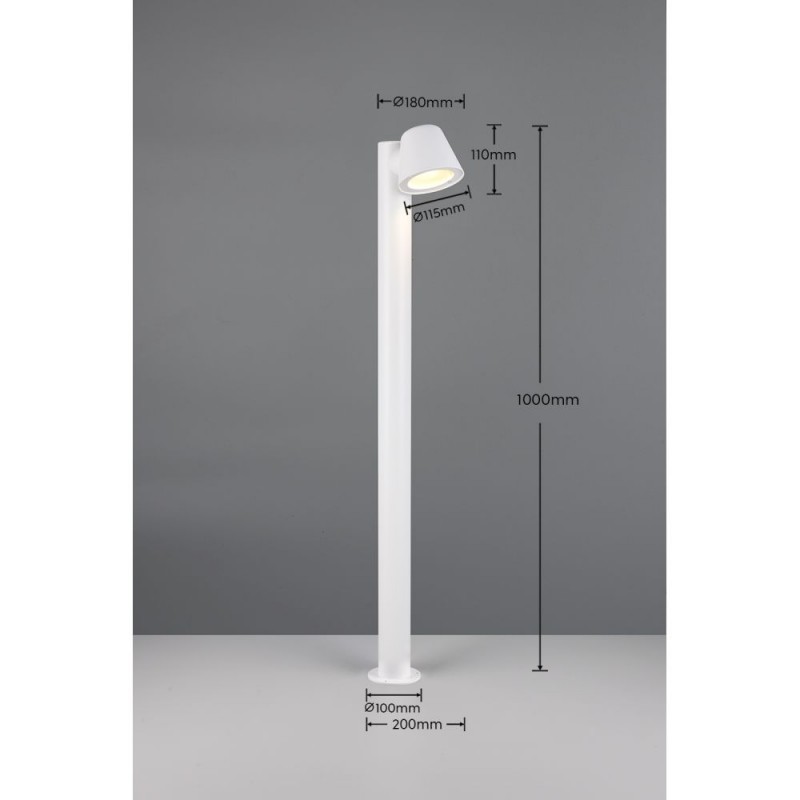 Trio-460360131 - Beni - Matt White Bollard IP44