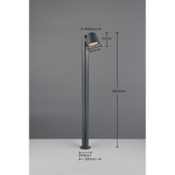 Beni - Anthracite Bollard IP44