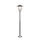 Trio-462060186 - Ruvuma - Silver Bollard with Clear Glass Diffuser IP44