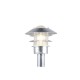 Trio-462060186 - Ruvuma - Silver Bollard with Clear Glass Diffuser IP44