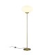 - Fomento - Matt Brass Floor Lamp with White Oval Glass Trio-463100108 - Fomento - Matt Brass Floor Lamp with White Oval Glass
