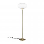 Fomento - Matt Brass Floor Lamp with White Oval Glass Fomento - Matt Brass Floor Lamp with White Oval Glass