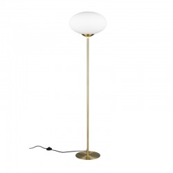 Fomento - Matt Brass Floor Lamp with White Oval Glass Fomento - Matt Brass Floor Lamp with White Oval Glass