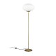 - Fomento - Matt Brass Floor Lamp with White Oval Glass Trio-463100108 - Fomento - Matt Brass Floor Lamp with White Oval Glass