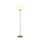 - Fomento - Matt Brass Floor Lamp with White Oval Glass Trio-463100108 - Fomento - Matt Brass Floor Lamp with White Oval Glass